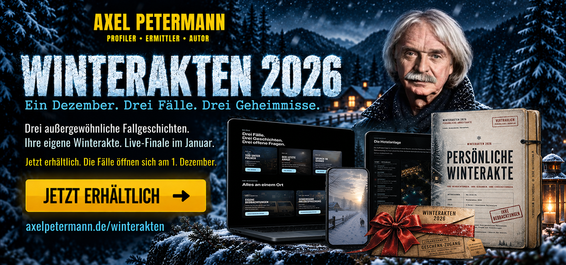 Winterakten 2026 – Ein Dezember. Drei Fälle. Drei Geheimnisse.